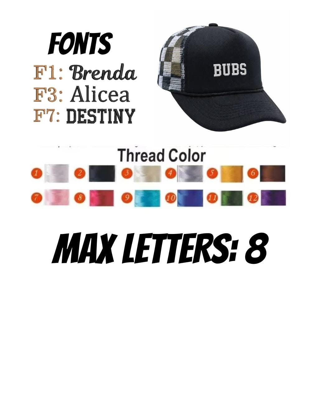 CUSTOM KIDS HATS (PREORDER 6/27)