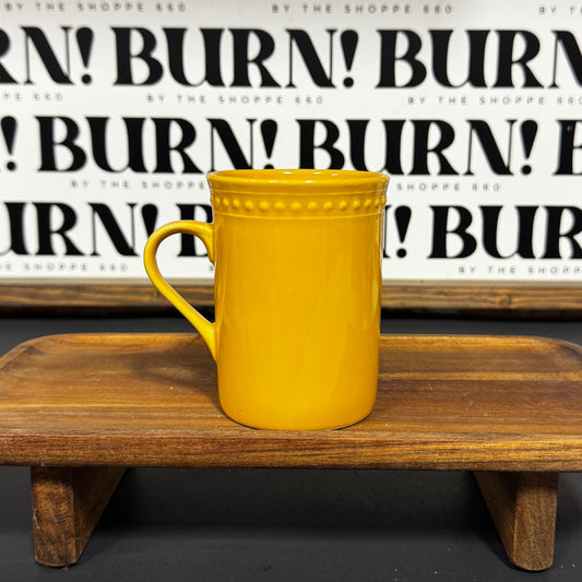 MUSTARD MUG {THRIFTY FLAMES}