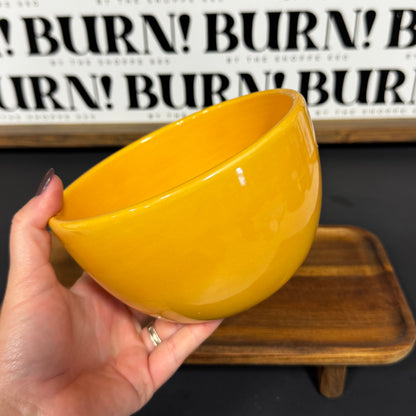 BIG YELLOW BOWL {THRIFTY FLAMES}