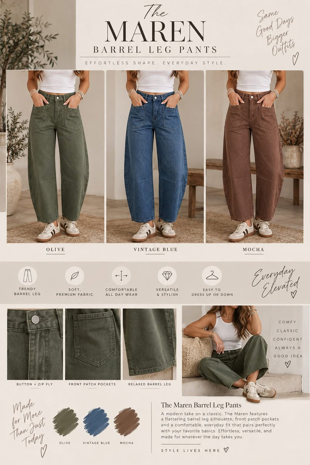 THE MAREN BARREL LEG PANTS (PREORDER 9/26)