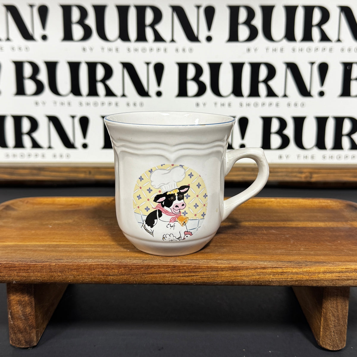 CHEF COW MUG {THRIFTY FLAMES}