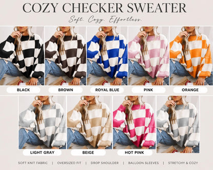 THE CHECKERED SWEATER (PREORDER 8/15)