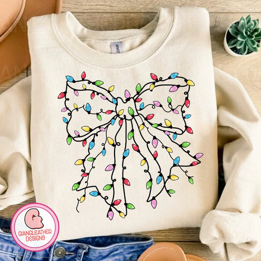 CHRISTMAS LIGHTS BOW (SHOPPE SAMPLE)
