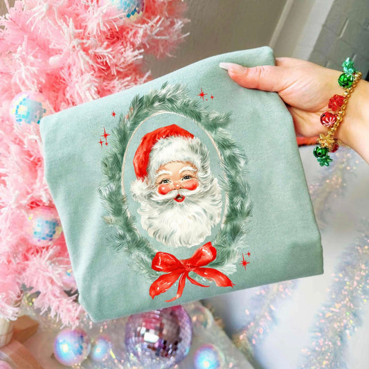 VINTAGE SANTA + WREATH (SHOPPE SAMPLE)