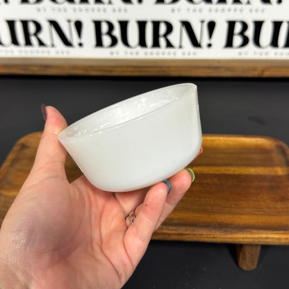 SMALL MILK GLASS DISH {THRIFTY FLAMES}