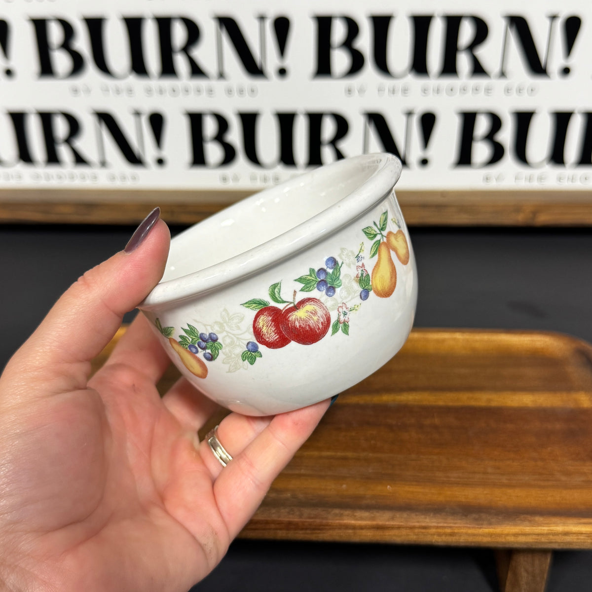 SMALL FRUIT BOWL {THRIFTY FLAMES}