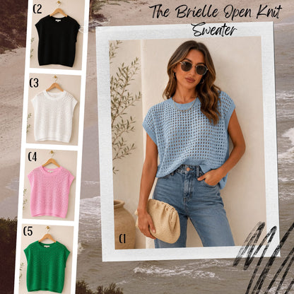 THE BRIELLE OPEN-KNIT SWEATER (PREORDER 6/27)
