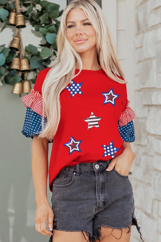 STAR, STRIPES, & RUFFLES TOPS (PREORDER 5/2)