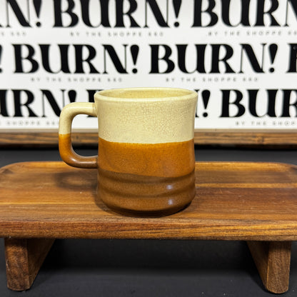STRIPED BROWN MUG {THRIFTY FLAMES}