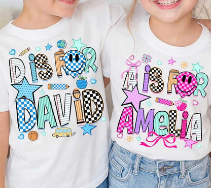 CUSTOM LETTER IS FOR NAME (BACK TO SCHOOL SHOPPE DROP)