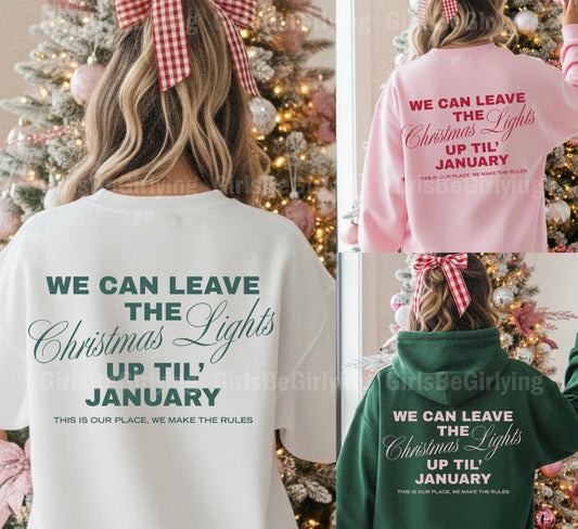 WE CAN LEAVE THE CHRISTMAS LIGHTS UP UNTIL JANUARY (SHOPPE SAMPLE)