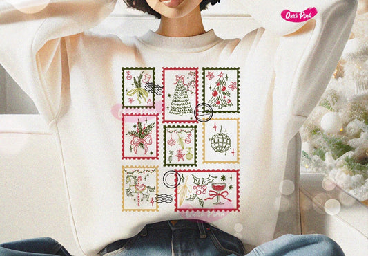 RETRO CHRISTMAS STAMPS (SHOPPE SAMPLE)