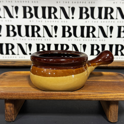 SOUP CROCK WITH HAND - NO LID {THRIFTY FLAMES}