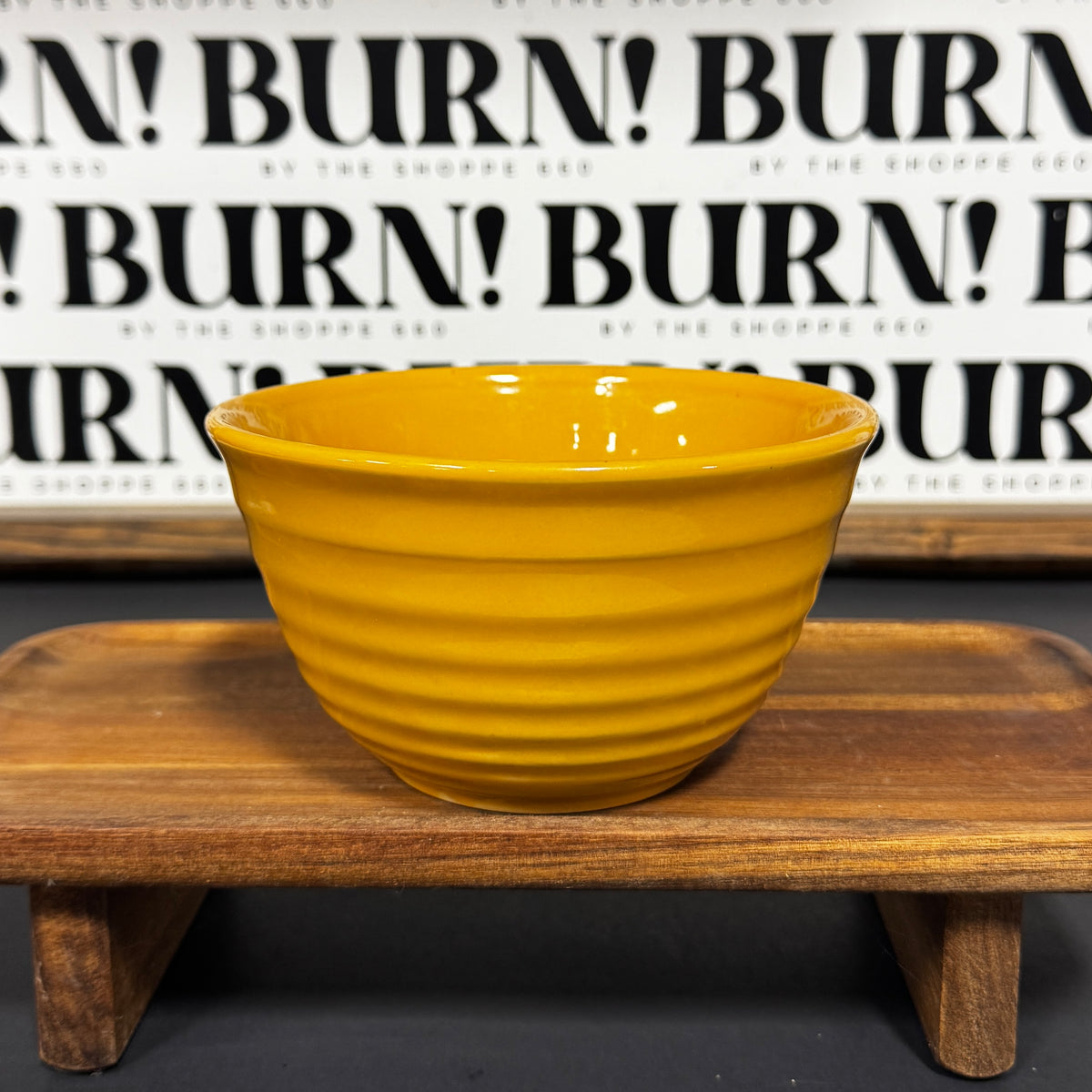 BIG YELLOW BOWL {THRIFTY FLAMES}
