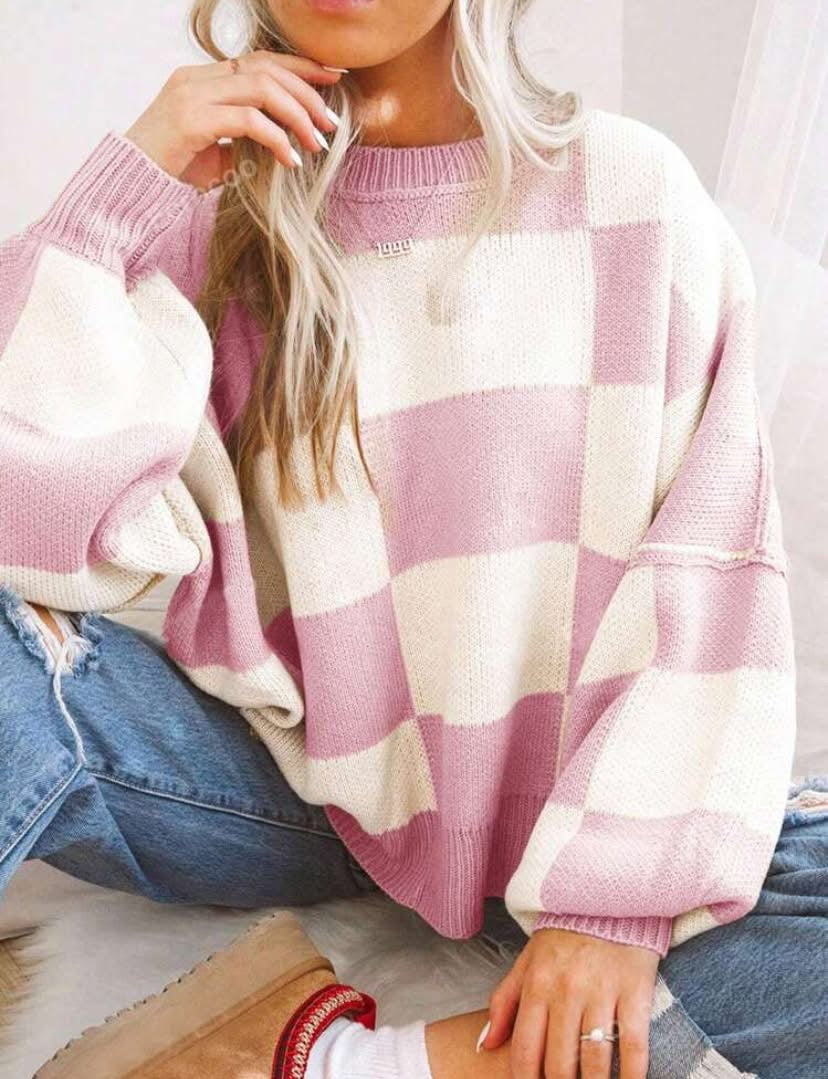 THE CHECKERED SWEATER (PREORDER 8/15)