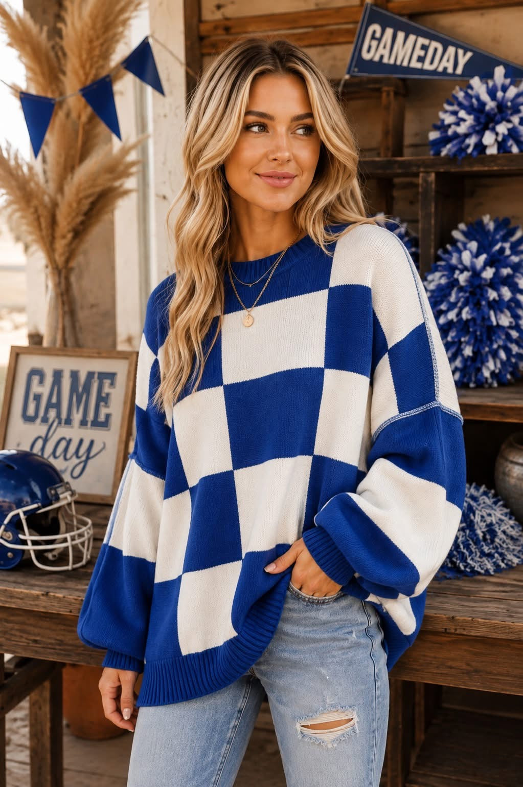 THE CHECKERED SWEATER (PREORDER 8/15)
