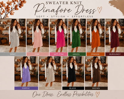 THE SWEATER KNIT PINAFORE DRESS (PREORDER 9/12)