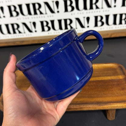 BIG ROYAL BLUE MUG {THRIFTY FLAMES}