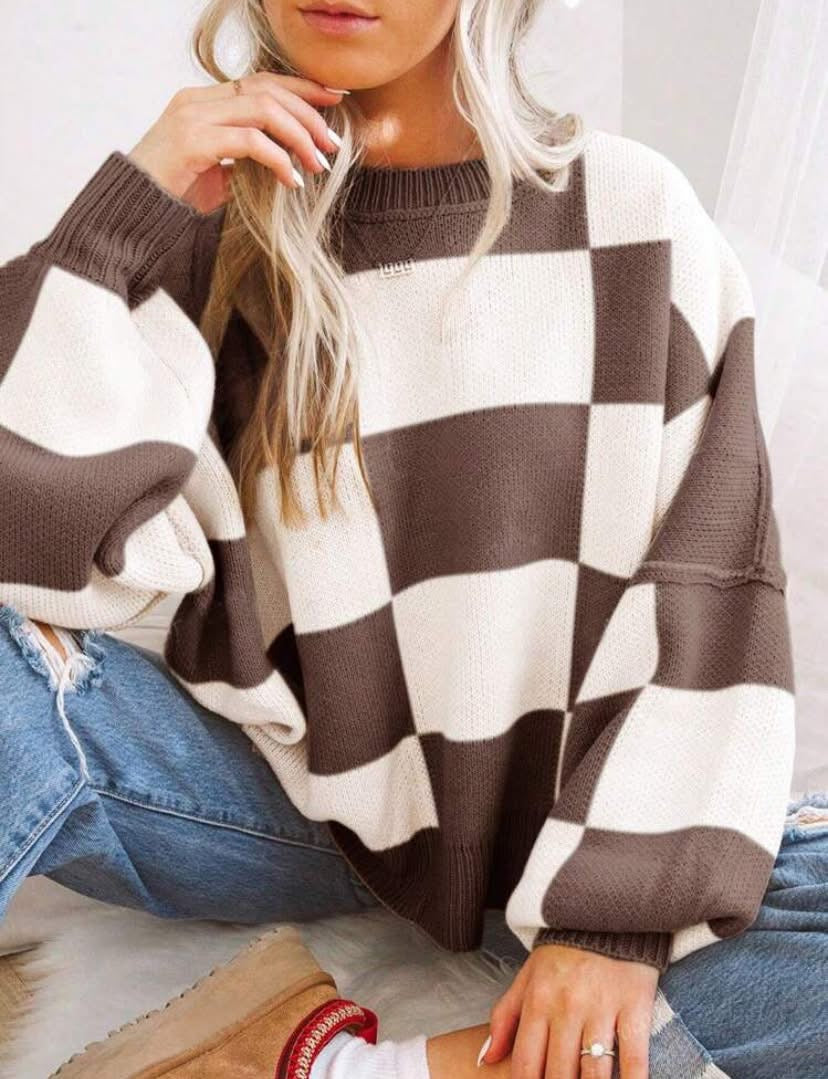 THE CHECKERED SWEATER (PREORDER 8/15)