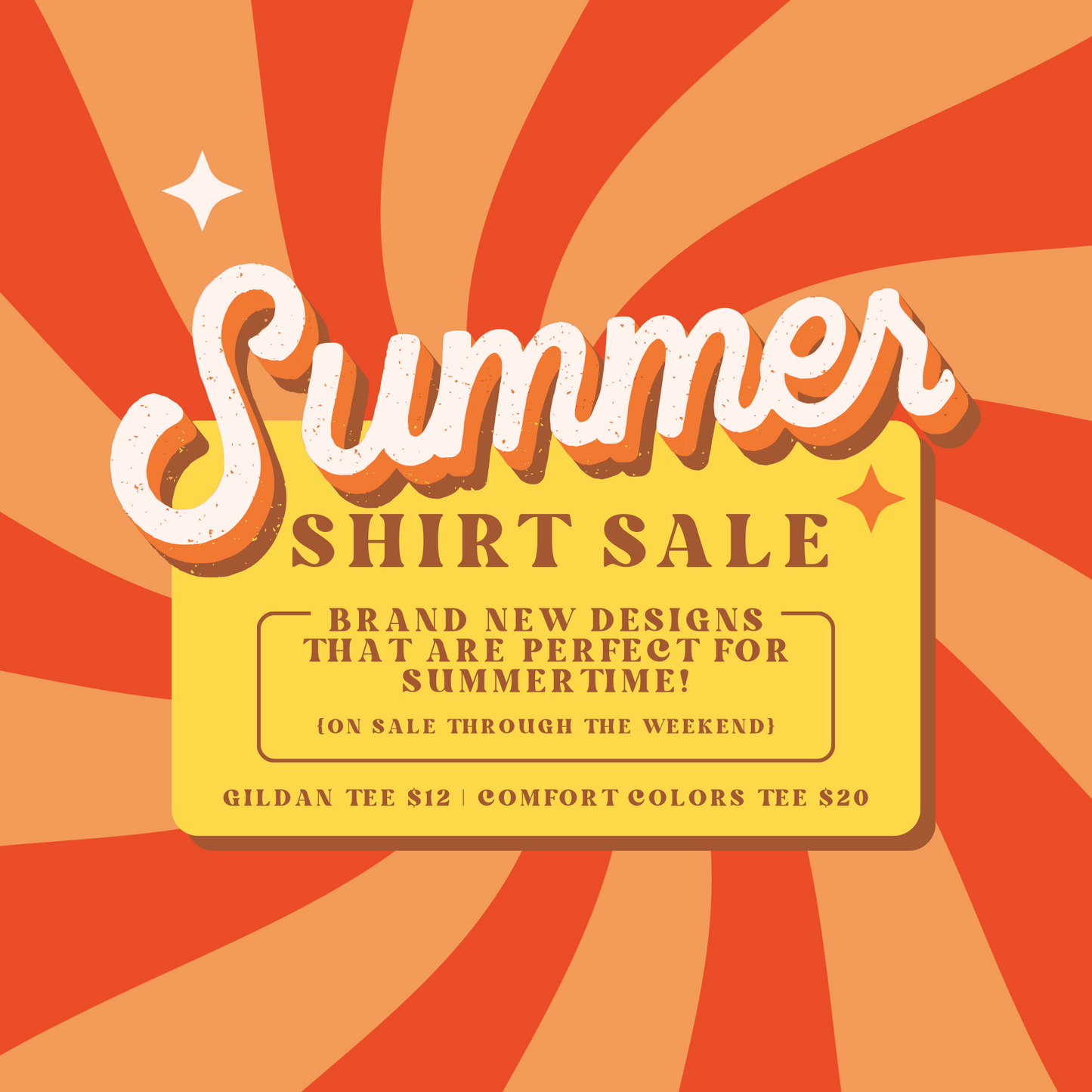 SUMMERTIME SHIRTS (FLASH SALE FRIDAY)