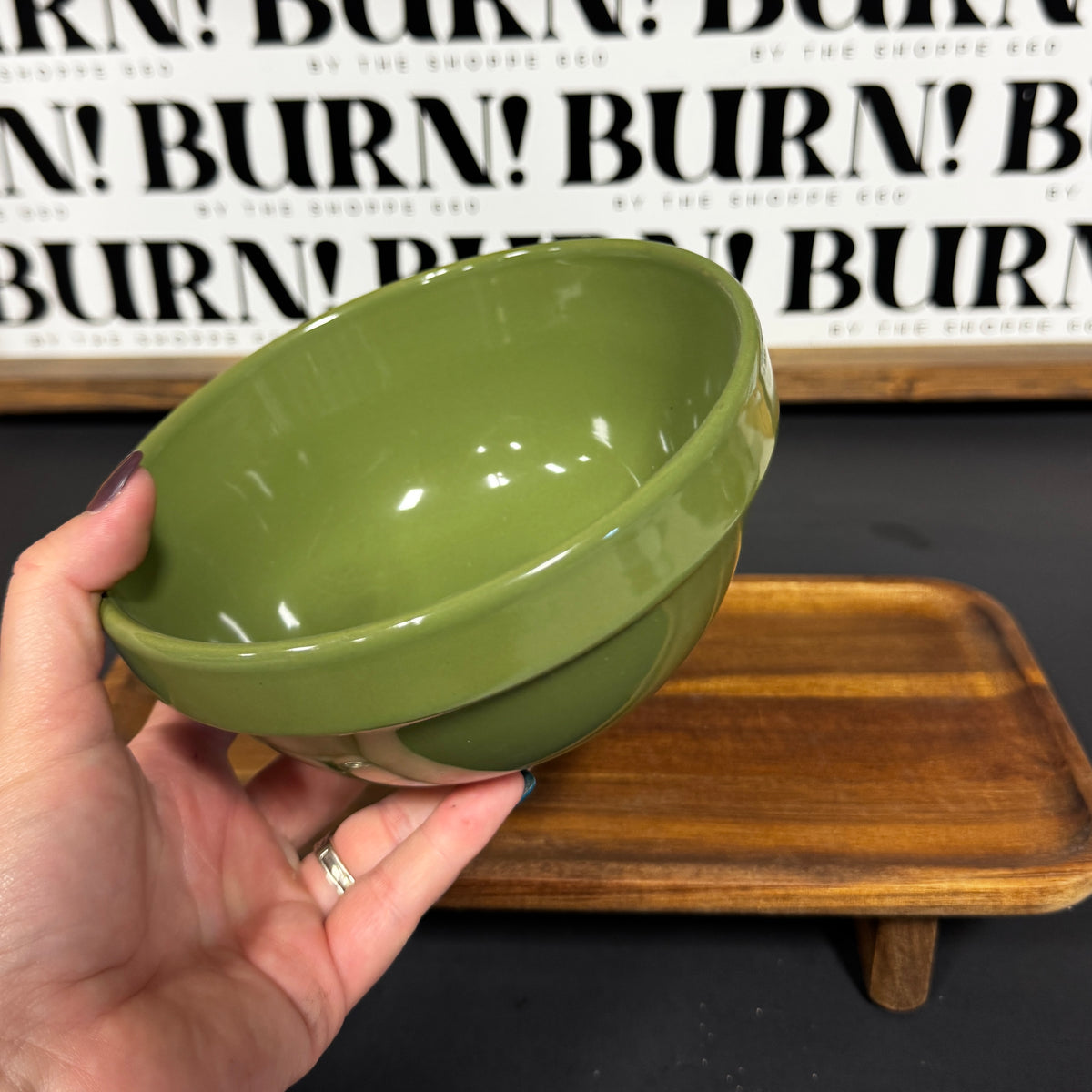 BIG OLIVE BOWL {THRIFTY FLAMES}