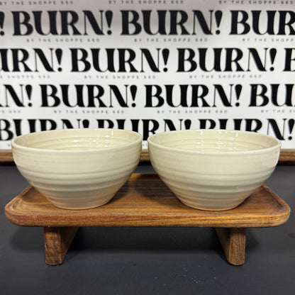BIG IVORY BOWLS {THRIFTY FLAMES}