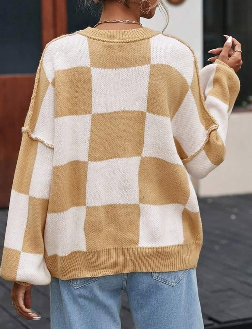 THE CHECKERED SWEATER (PREORDER 8/15)