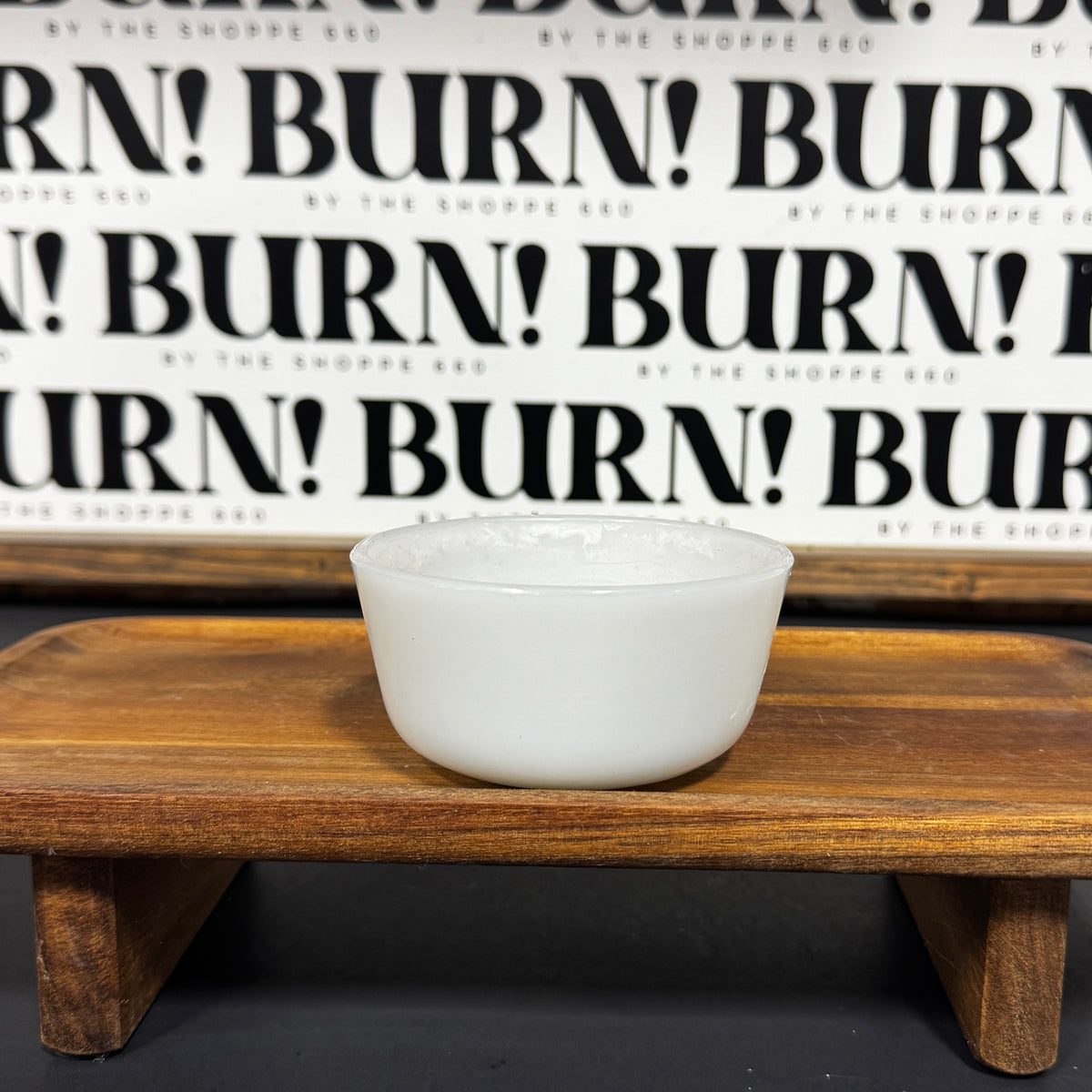 SMALL MILK GLASS DISH {THRIFTY FLAMES}
