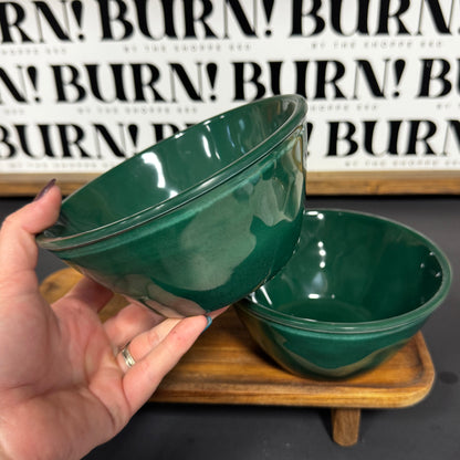 BIG GREEN BOWLS {THRIFTY FLAMES}