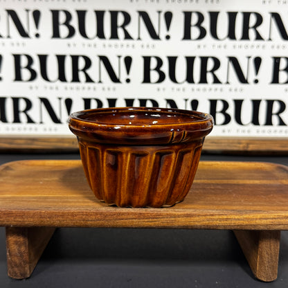 WAVY BROWN BOWL {THRIFTY FLAMES}