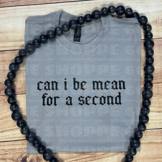 CAN I BE MEAN FOR A SECOND