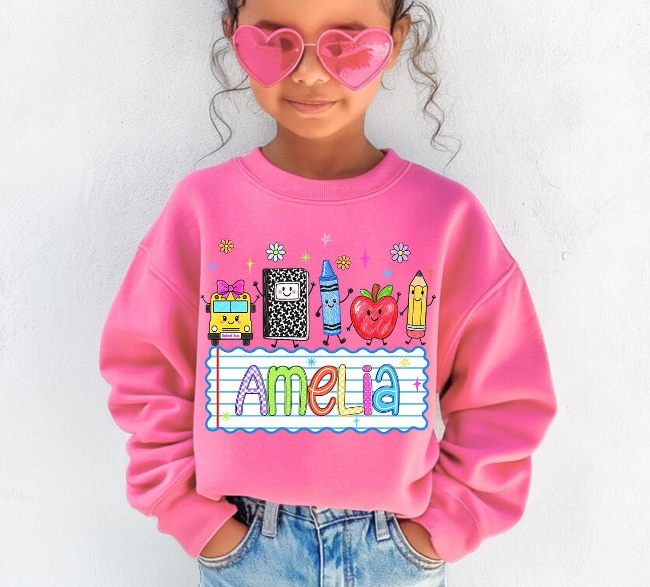 CUSTOM NAME + SCHOOL SUPPLIES (SHOPPE DROP)