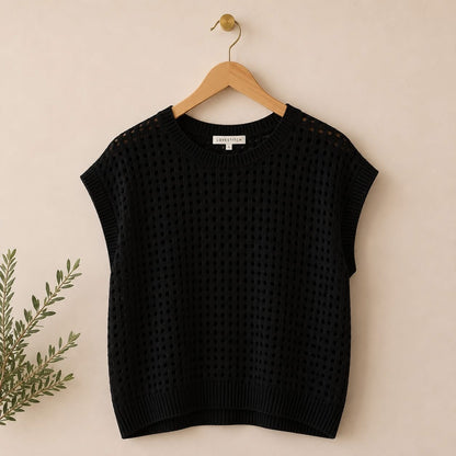 THE BRIELLE OPEN-KNIT SWEATER (PREORDER 6/27)
