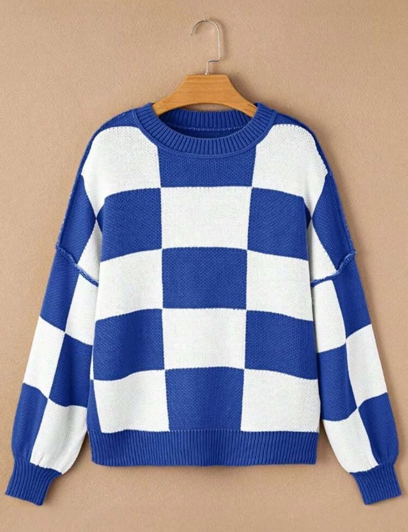 THE CHECKERED SWEATER (PREORDER 8/15)