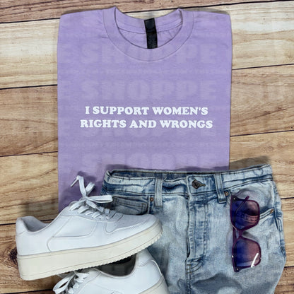 I SUPPORT WOMEN’S RIGHTS AND WRONGS