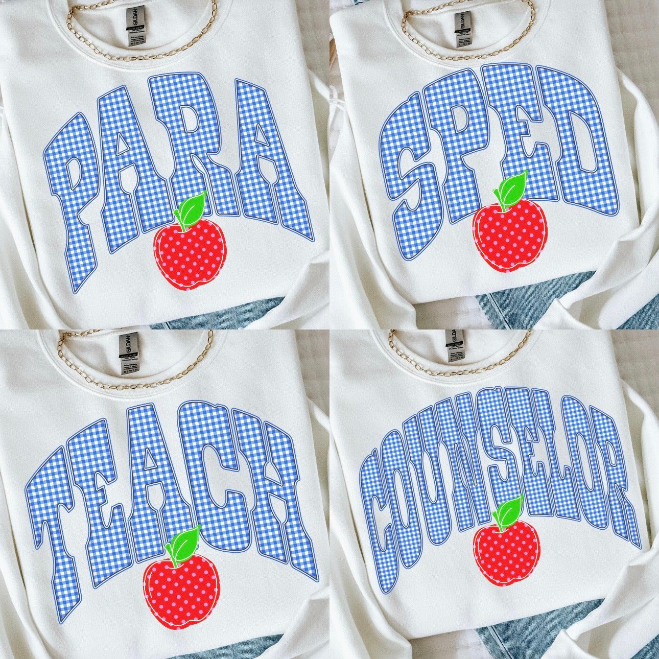 BLUE GINGHAM SCHOOL STAFF (BACK TO SCHOOL SHOPPE DROP)