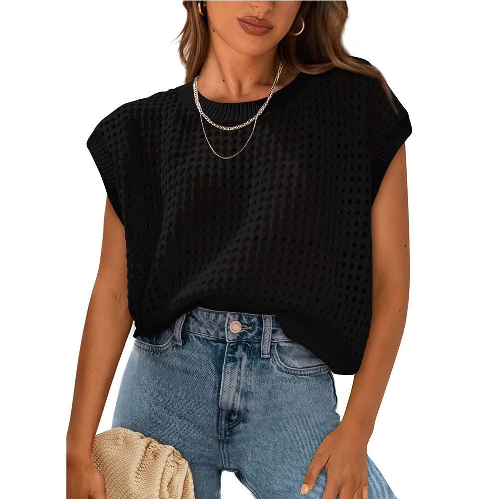 THE BRIELLE OPEN-KNIT SWEATER (PREORDER 6/27)