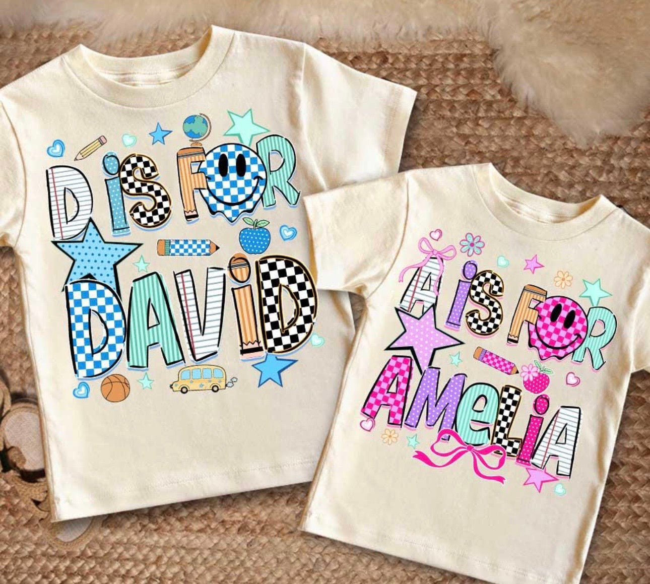 CUSTOM LETTER IS FOR NAME (BACK TO SCHOOL SHOPPE DROP)