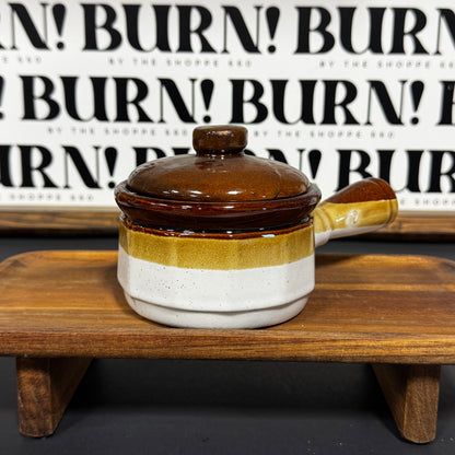 SOUP CROCK WITH HANDLE & LID {THRIFTY FLAMES}