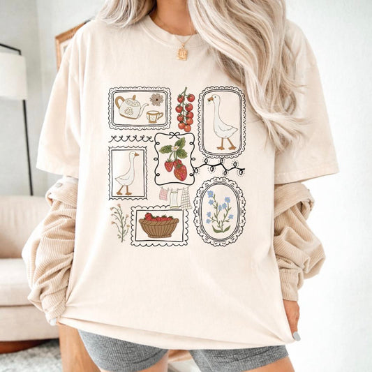 COTTAGE CORE GEESE + STRAWBERRIES (SHOPPE SCORE)