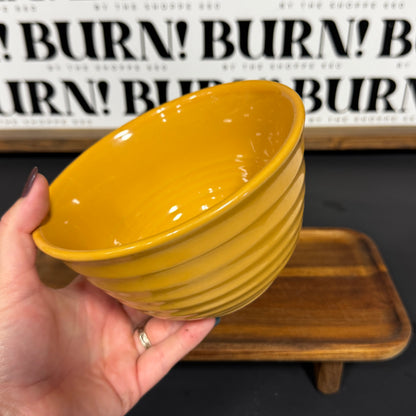 BIG YELLOW BOWL {THRIFTY FLAMES}