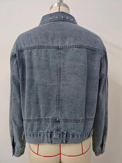 STUDDED JEAN JACKET (PREORDER 8/8)