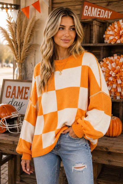 THE CHECKERED SWEATER (PREORDER 8/15)