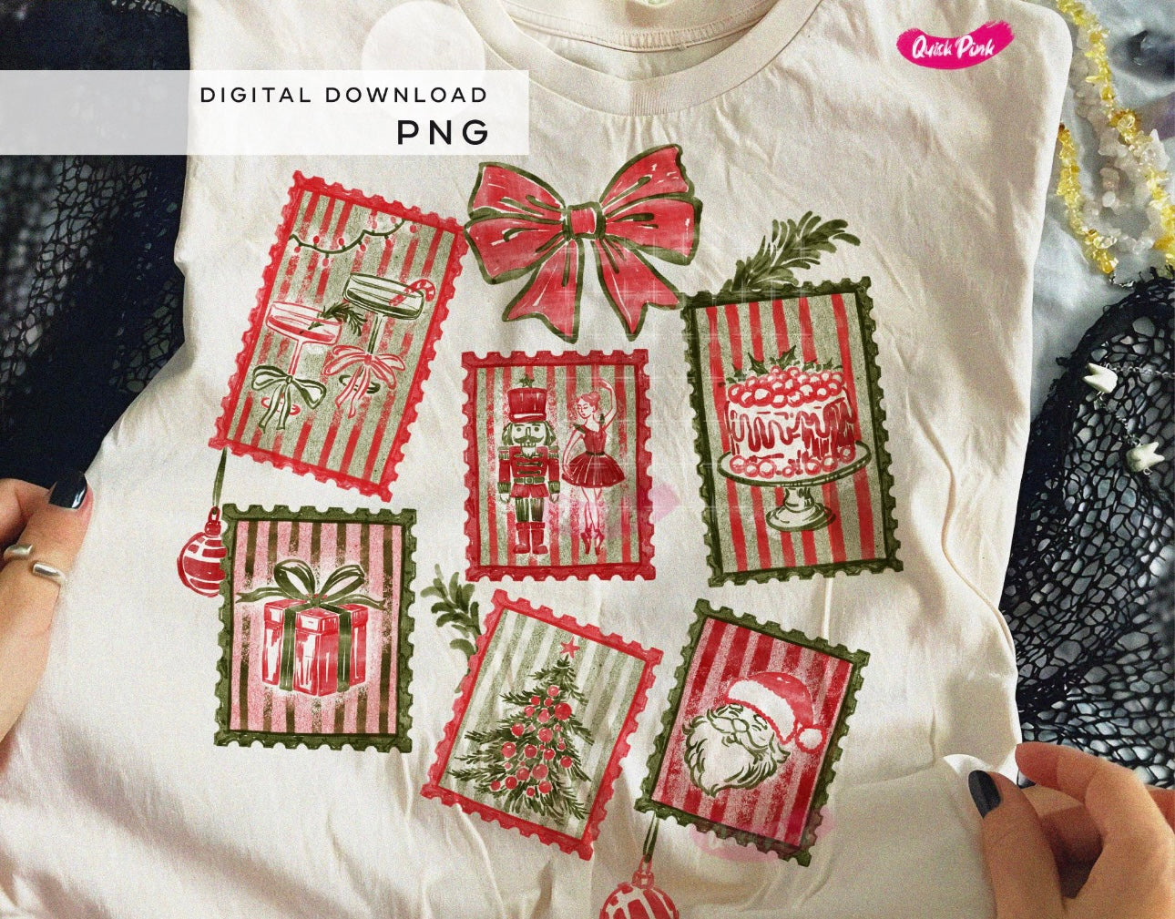 VINTAGE CHRISTMAS STAMPS (SHOPPE SAMPLE)