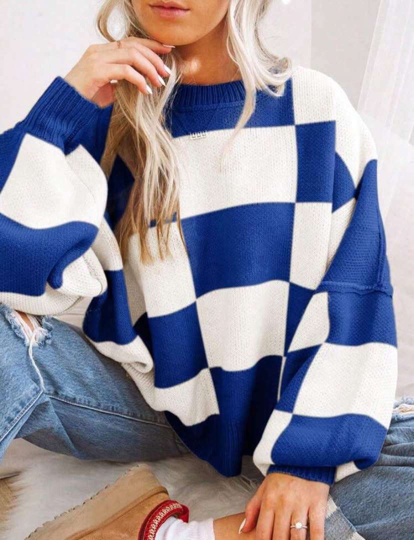 THE CHECKERED SWEATER (PREORDER 8/15)
