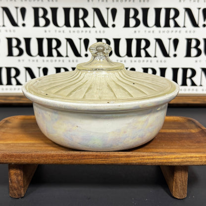 LARGE IRIDESCENT DISH {THRIFTY FLAMES}