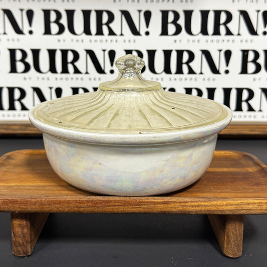 LARGE IRIDESCENT DISH {THRIFTY FLAMES}