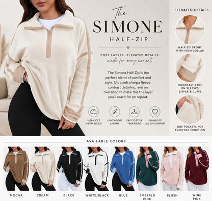 THE SIMONE HALF-ZIP (PREORDER 9/12)