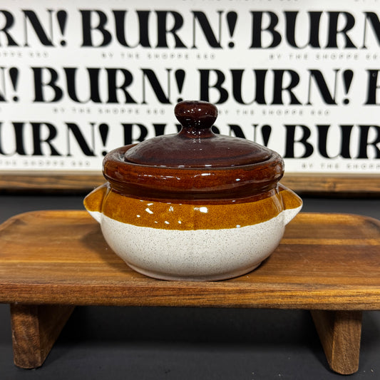 SOUP CROCK WITH LID {THRIFTY FLAMES}
