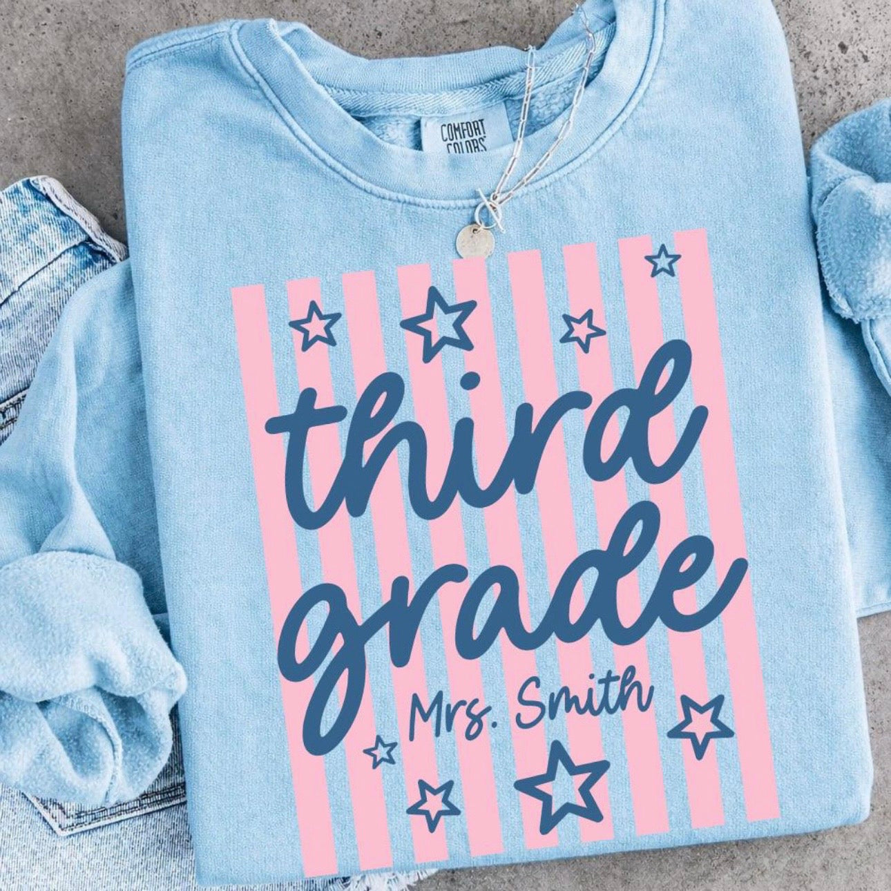 TRENDY STRIPES GRADES + TEACHER NAMES (BACK TO SCHOOL SHOPPE DROP)
